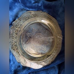 Vintage 1930s Federal Glass Amber Depression Glass Patrician Spoke 11” Plate